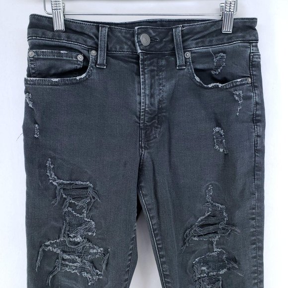 American Eagle Skinny Jeans Mens Size 28/30 Black - Picture 3 of 7